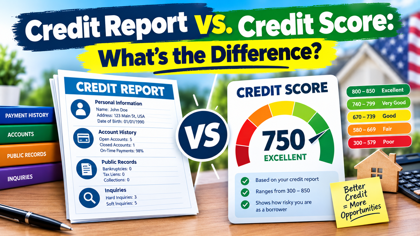 Credit Report vs. Credit Score: What’s the Difference? (2026 Guide)